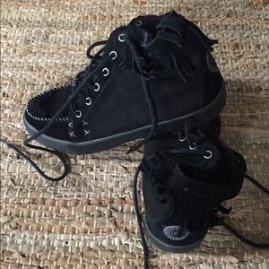 UGG fur-lined lace-up boots
